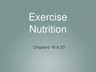 Exercise Nutrition