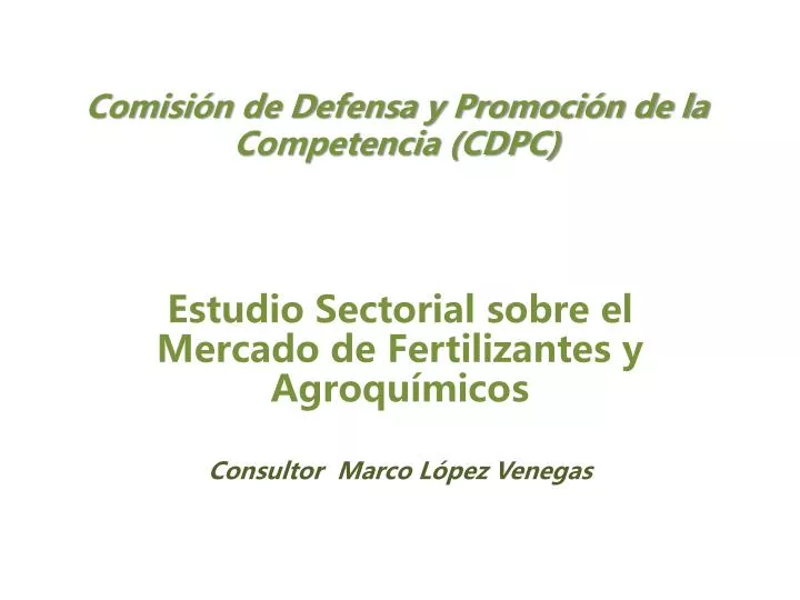 comisi n de defensa y promoci n de la competencia cdpc