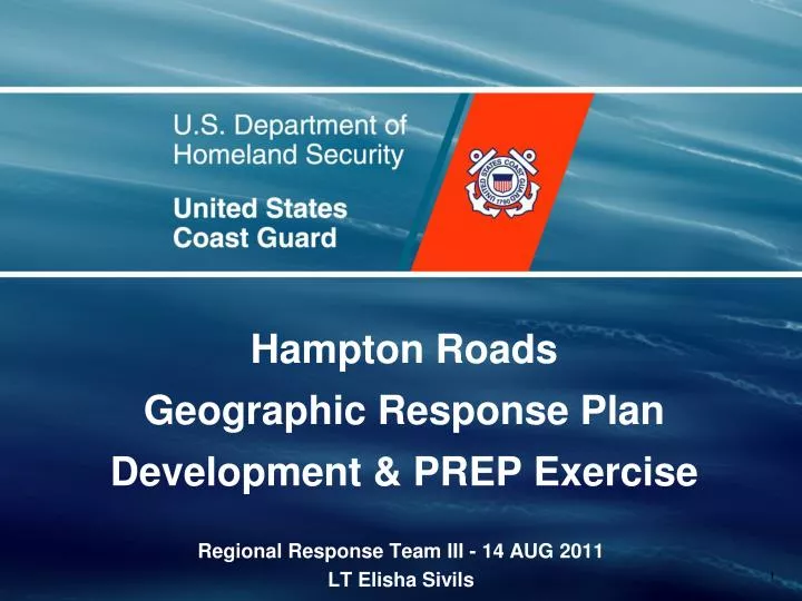 hampton roads geographic response plan development prep exercise