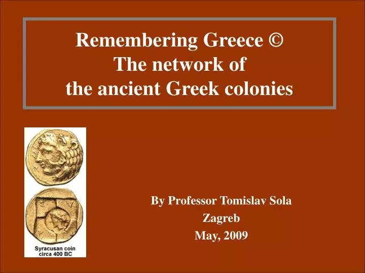remembering greece the network of the ancient greek colonies