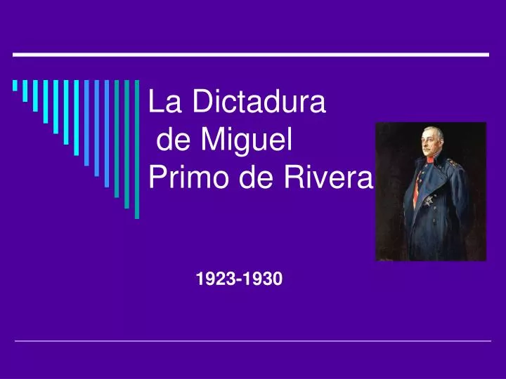 la dictadura de miguel primo de rivera