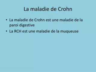 la maladie de crohn
