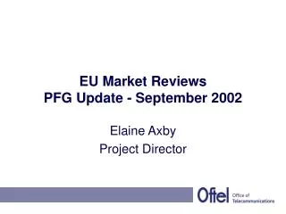 EU Market Reviews PFG Update - September 2002