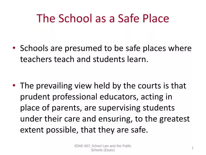 the school as a safe place