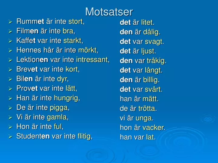 motsatser