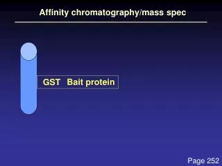 Affinity chromatography/mass spec