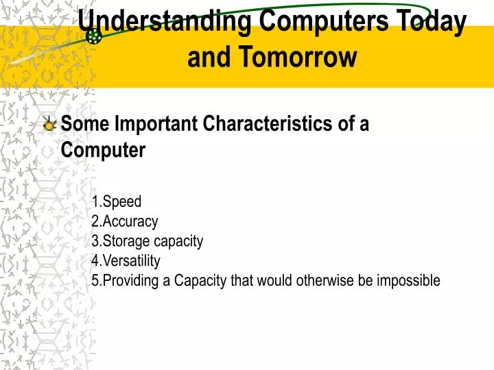 understanding computers today and tomorrow