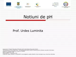 notiuni de ph