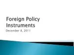 Foreign Policy Instruments