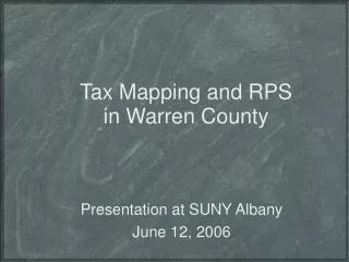 Tax Mapping and RPS in Warren County