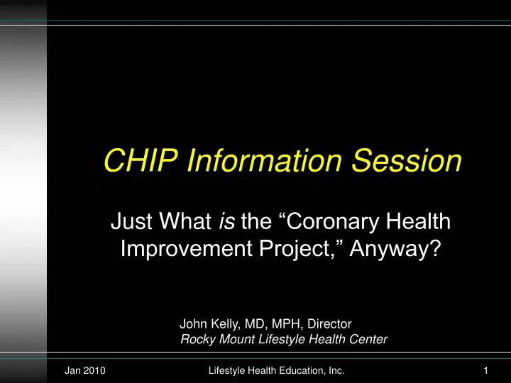 chip information session