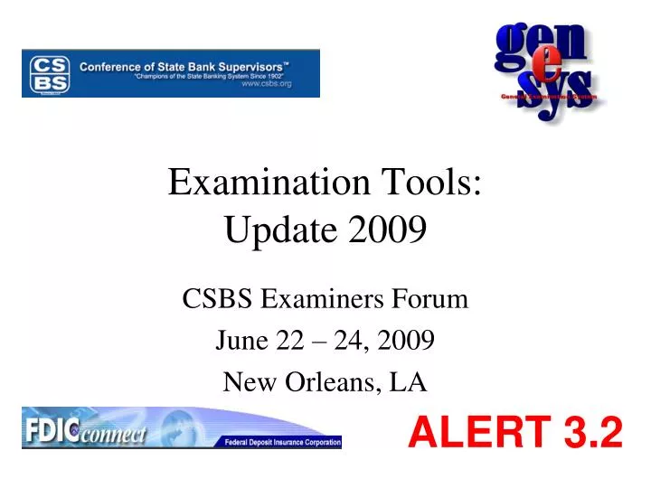examination tools update 2009