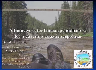 A framework for landscape indicators for measuring aquatic responses