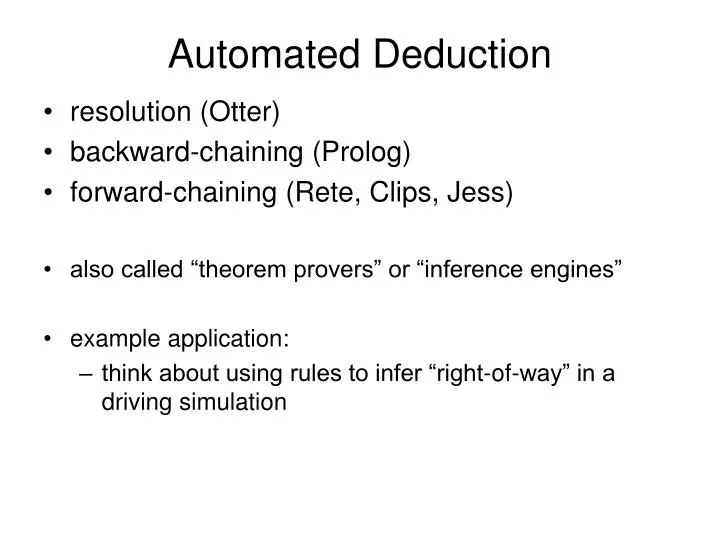 automated deduction
