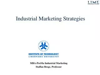 Industrial Marketing Strategies