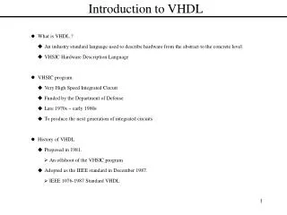 introduction to vhdl