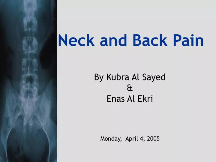 neck and back pain