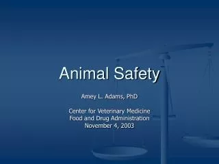 Animal Safety