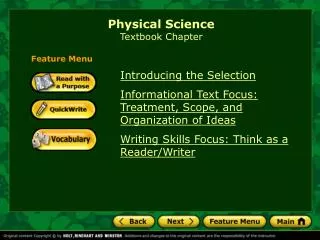 Physical Science Textbook Chapter