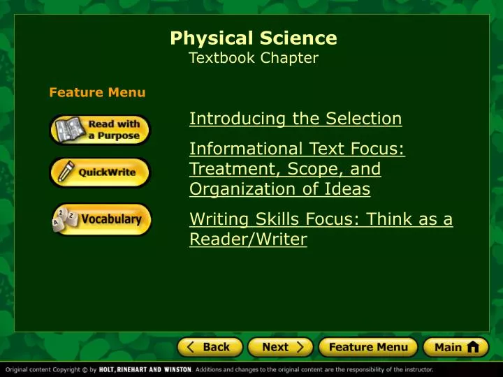 physical science textbook chapter