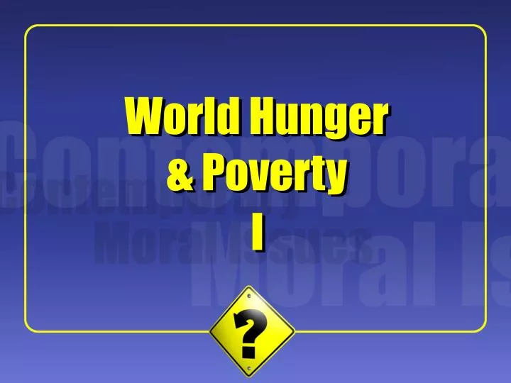 world hunger poverty