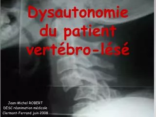 dysautonomie du patient vert bro l s
