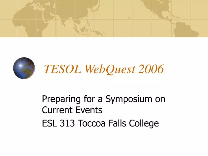 tesol webquest 2006