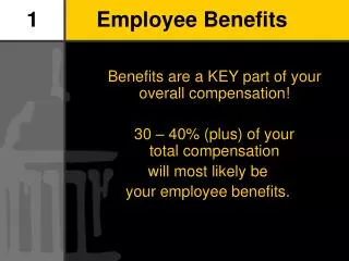1		Employee Benefits