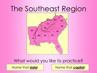 The Southeast Region