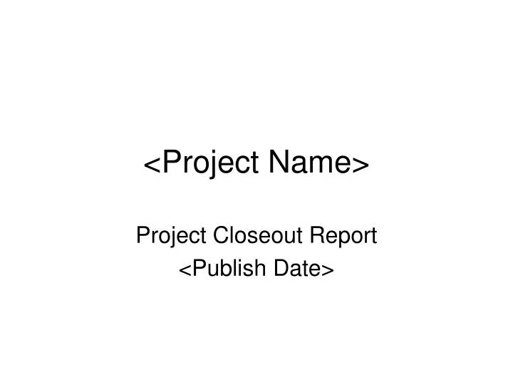 project name