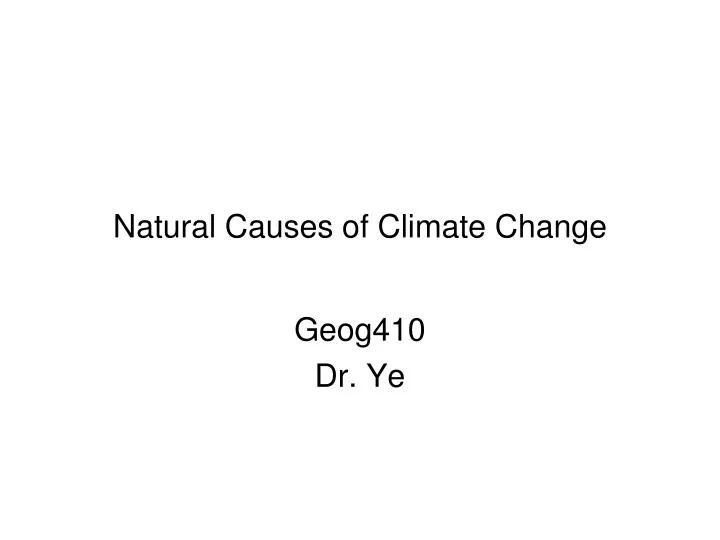 natural causes of climate change