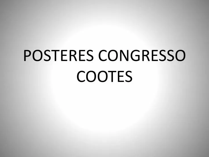 posteres congresso cootes