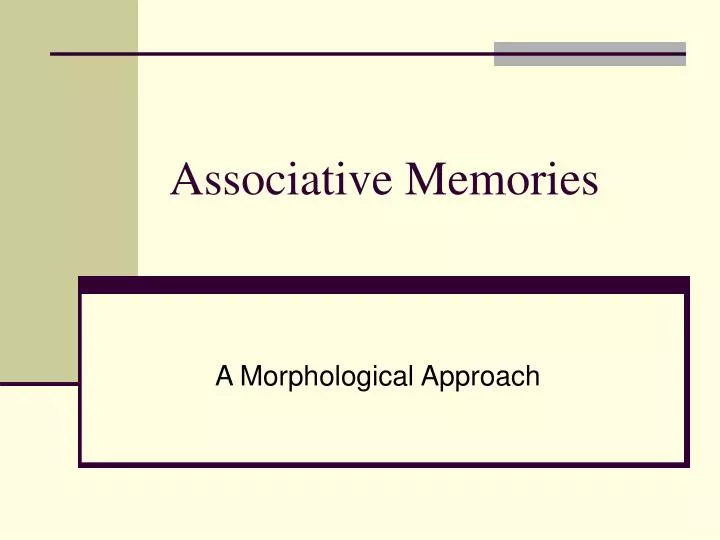 associative memories