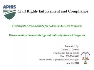 Civil Rights Enforcement and Compliance