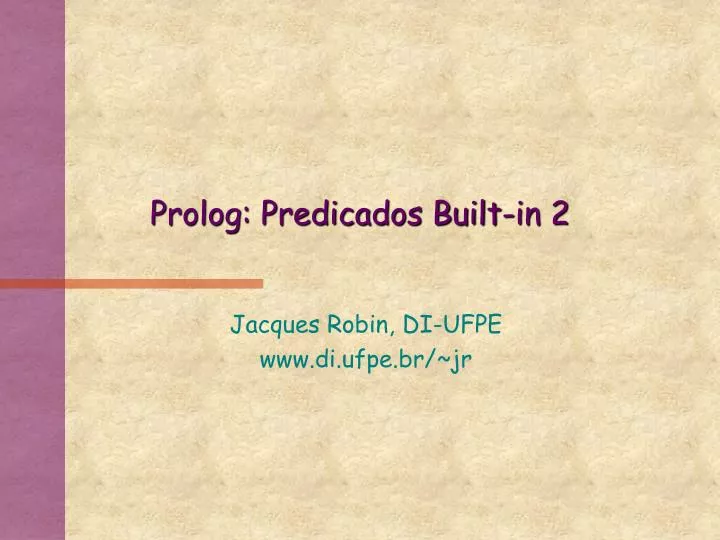 prolog predicados built in 2