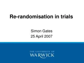 Re-randomisation in trials