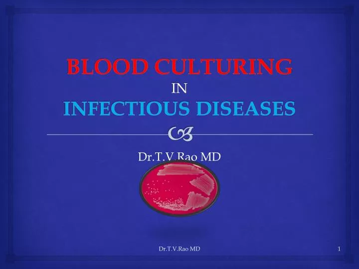 blood culturing in infectious diseases