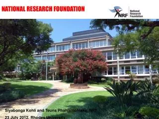 NATIONAL RESEARCH FOUNDATION