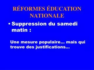 r formes ducation nationale