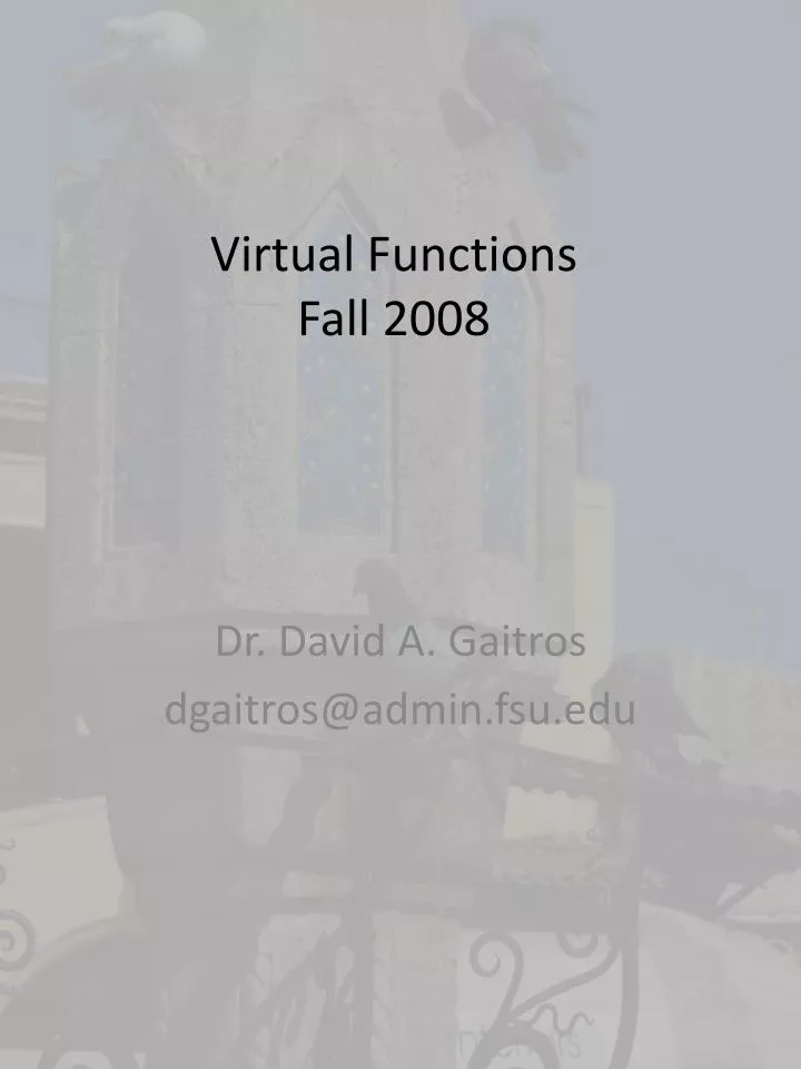 virtual functions fall 2008