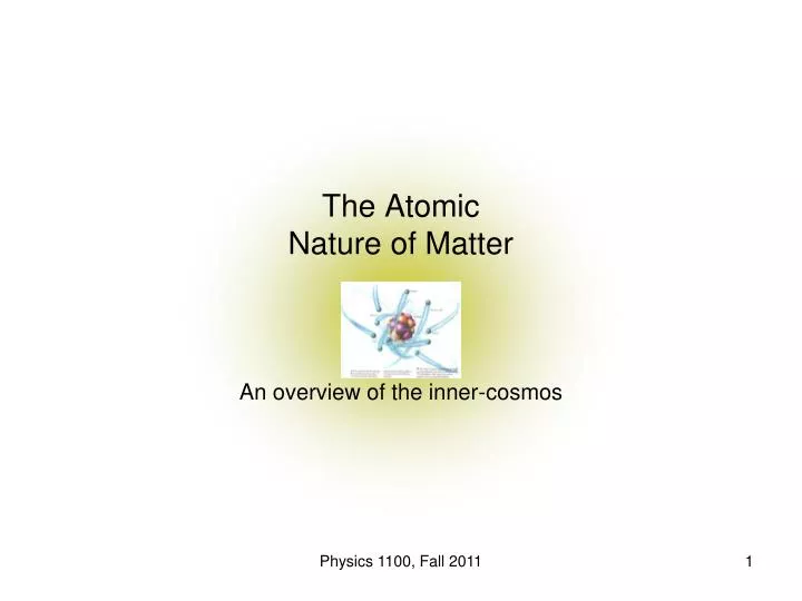 the atomic nature of matter