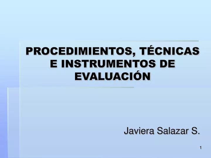procedimientos t cnicas e instrumentos de evaluaci n