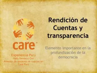 Rendición de Cuentas y transparencia