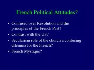 French Political Attitudes?