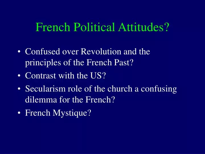 french political attitudes
