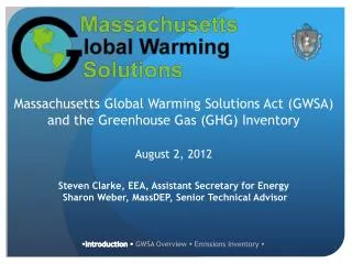 Introduction ? GWSA Overview ? Emissions Inventory ?