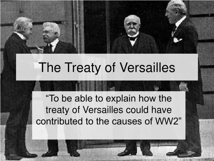 treaty of versailles ww2