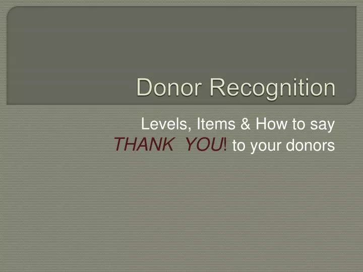 donor recognition