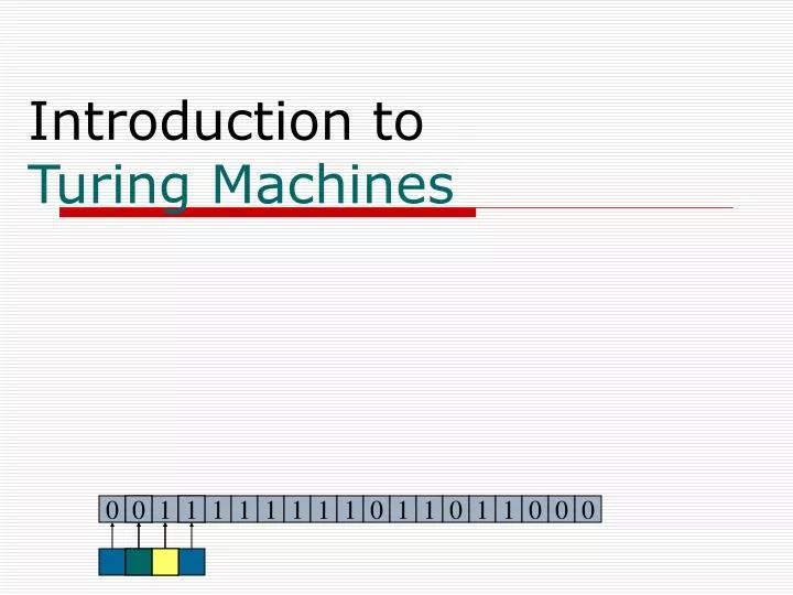 introduction to turing machines