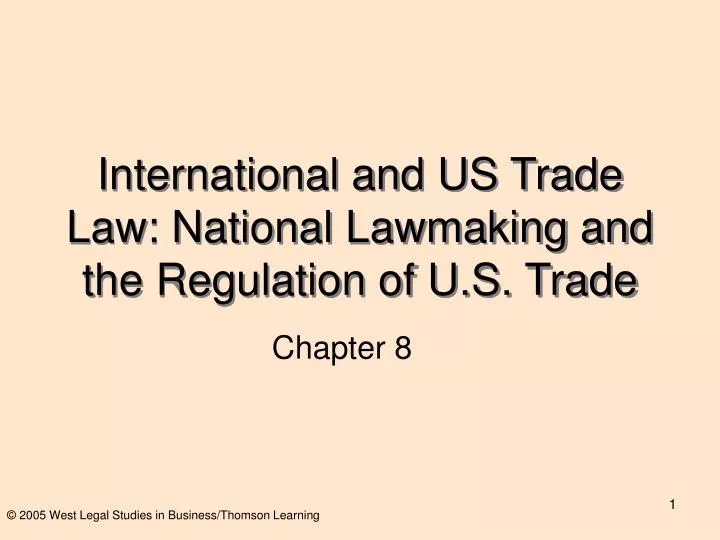 international and us trade law national lawmaking and the regulation of u s trade